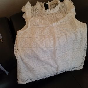 Ladies cream lace top